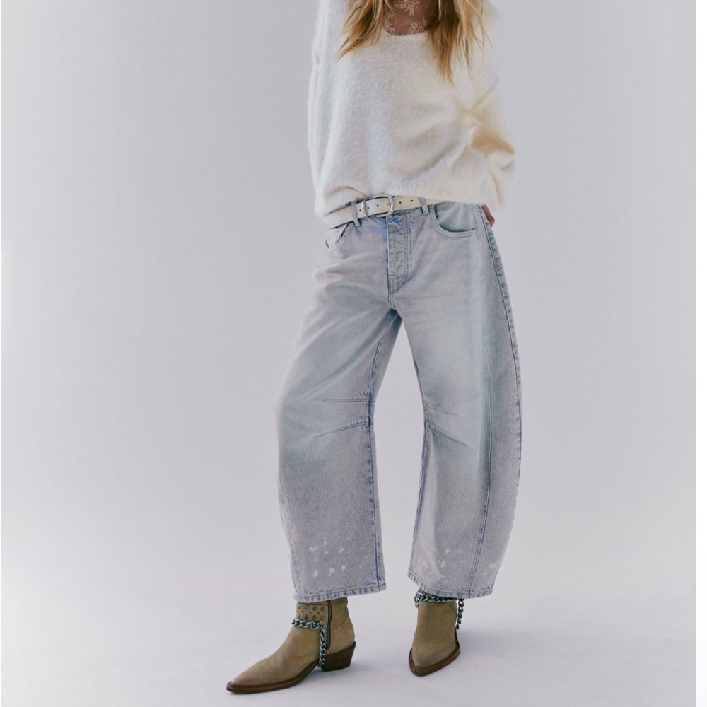 NWT We The Free Good Luck Barrel Jeans 26s